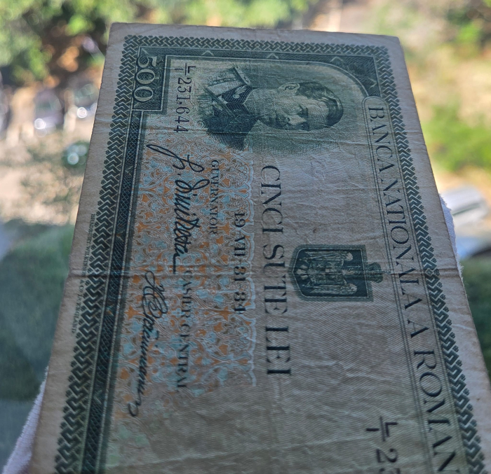 Romania, bancnota 500 lei 1934, Regele Carol II, circulata [5]