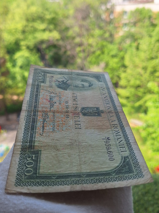 Romania, bancnota 500 lei 1934, Regele Carol II, circulata [9]