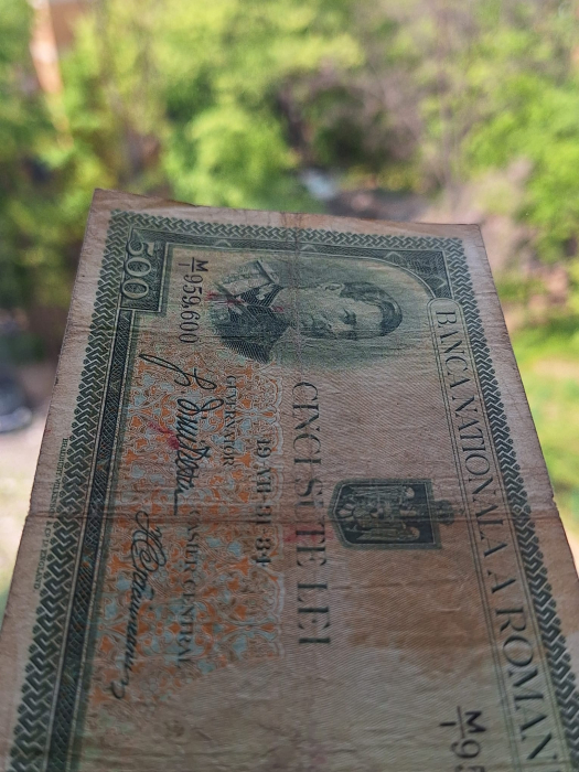 Romania, bancnota 500 lei 1934, Regele Carol II, circulata [8]