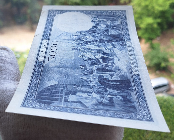 Romania bancnota 5000 lei 1931, seria Z/1 057,800, circulata [7]