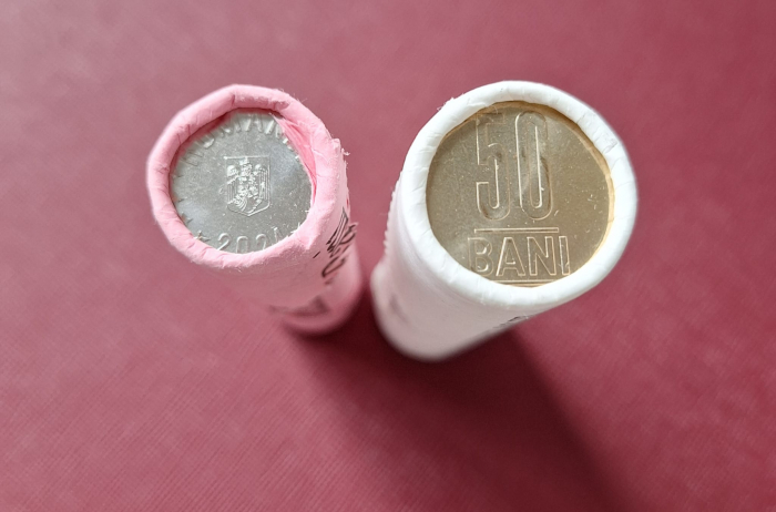 Romania, Fisic monede 10 bani + 50 bani 2024 [2]