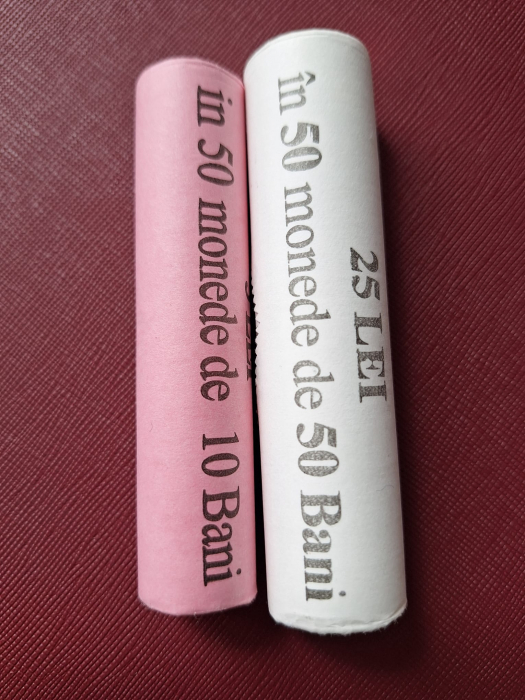 Romania, Fisic monede 10 bani + 50 bani 2024 [1]