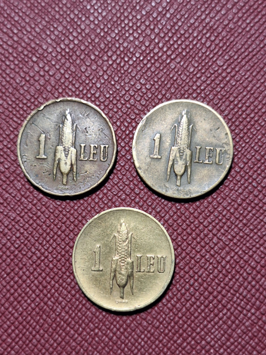 Romania, lot 3 monede x 1 leu 1939-1941, Coroana Regala [2]