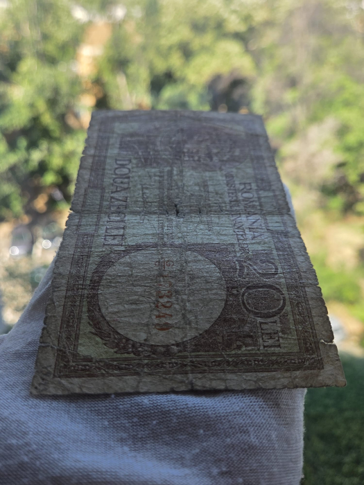 Romania, Ministerul Finantelor, 20 lei 1947-1950, circulata [3]