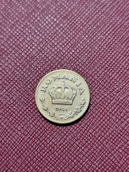 Romania, moneda 1 leu 1941, Coroana Regala [2]