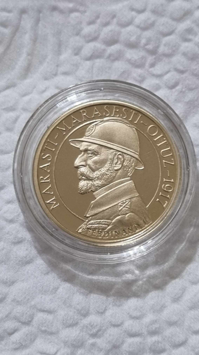 Romania, moneda 50 Bani 2017 proof, Marasti, Marasesti, Oituz, 100 ani [3]