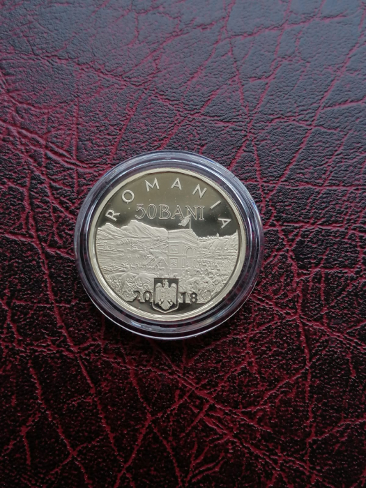 Romania, Moneda 50 Bani 2018 proof - 140 Ani de la Unirea cu Dobrogea din 1878 [2]
