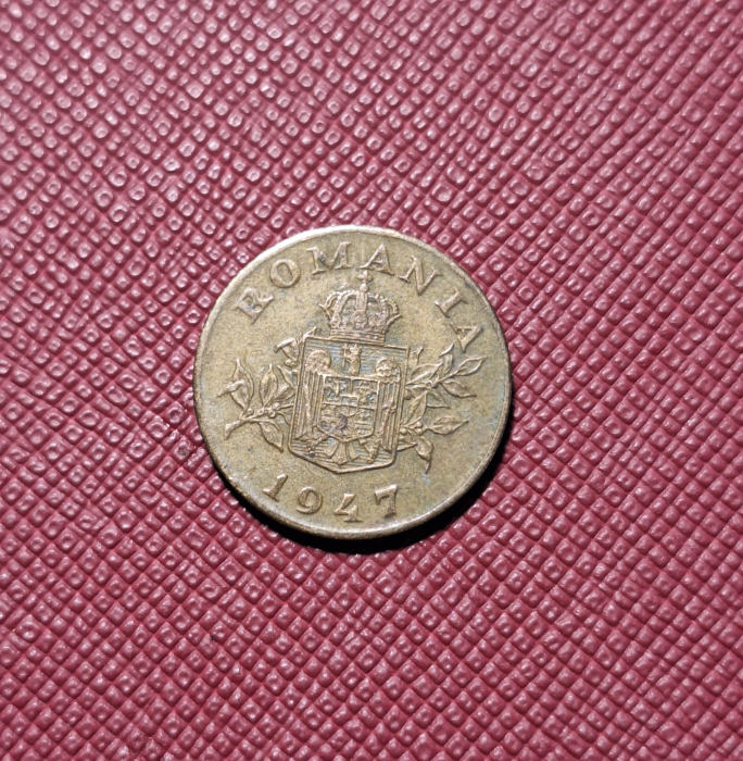 Romania, Regat, 1 leu 1947, Regele Mihai I, stare foarte buna [2]