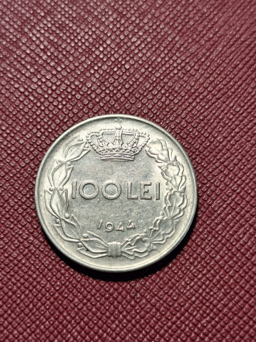 Romania, Regat, 100 lei 1944, cu eroare: fara cuta ureche [2]