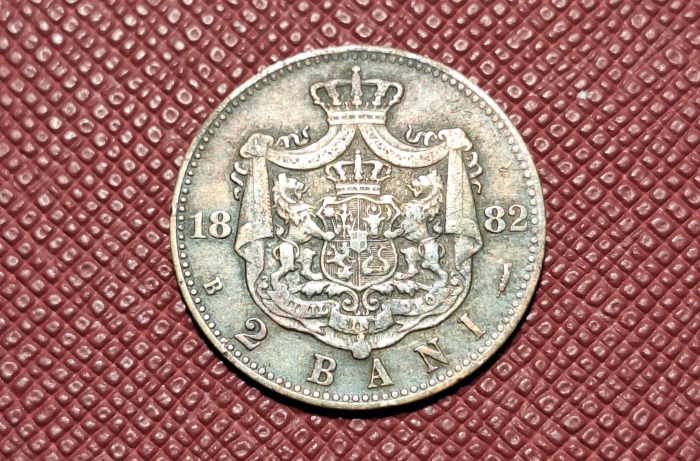 Romania, Regat, 2 Bani 1882, Regele Carol I [2]