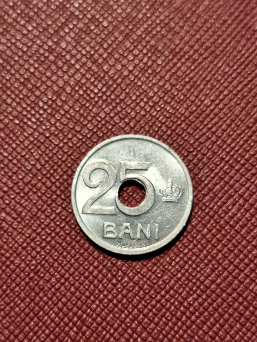Romania, Regat, 25 bani 1921, Regele Ferdinand I, cu luciu de batere [2]