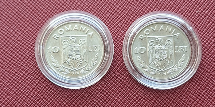 Romania, set 2 monede necirculate, 10 lei 1996, Jocurile Olimpice Atlanta (SUA) [2]