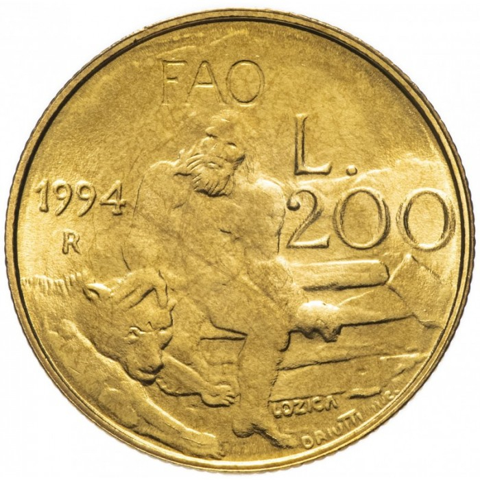 San Marino 200 lire 1994 FAO, necirculata [2]