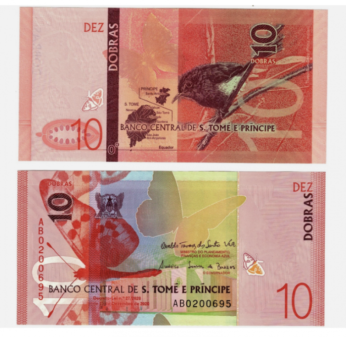 Sao Tome si Principe 10 Dobras 2020, necirculata [1]