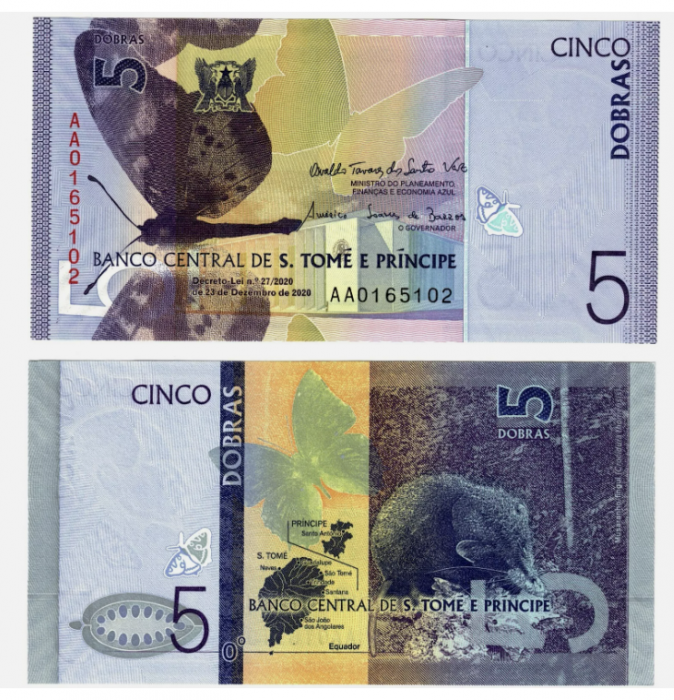Sao Tome si Principe 5 Dobras 2020, necirculata [1]