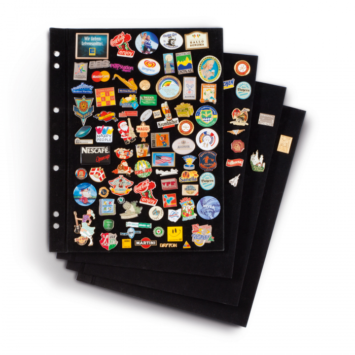 Set 4 panouri pentru pinuri/insigne, culoare neagra [1]