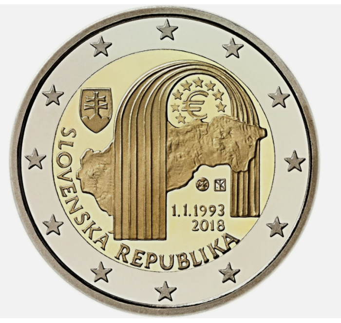 Slovacia 2 euro 2018 Republica, UNC [1]