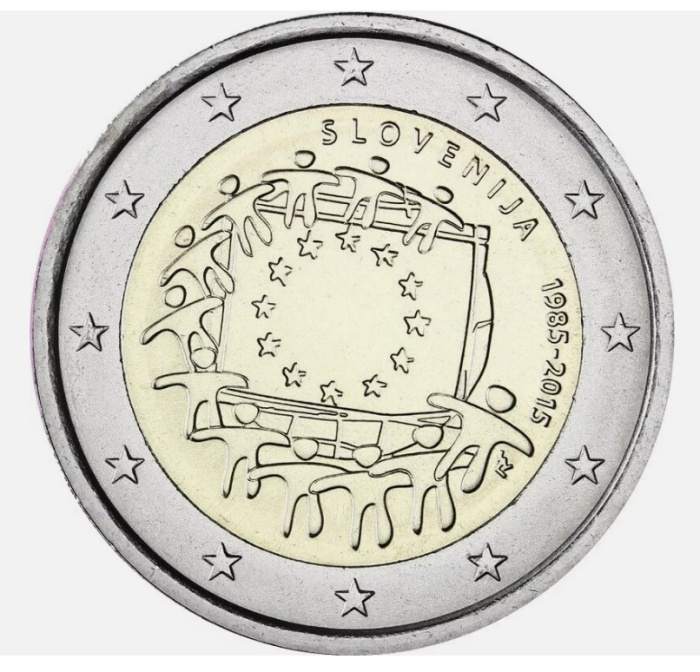 Slovenia 2 euro 2015, A 30-a aniversare a drapelului Europei, UNC [1]