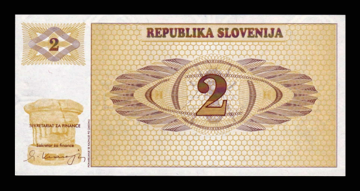 Slovenia 2 Tolari 1990, necirculata [1]