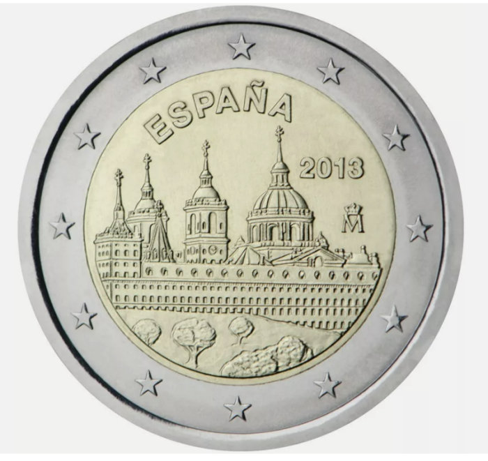 Spania 2 euro 2013, Manastirea San Lorenzo del Escorial, UNC [1]