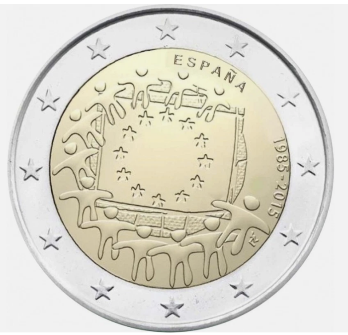 Spania 2 euro 2015, A 30-a aniversare a drapelului Europei, UNC [1]