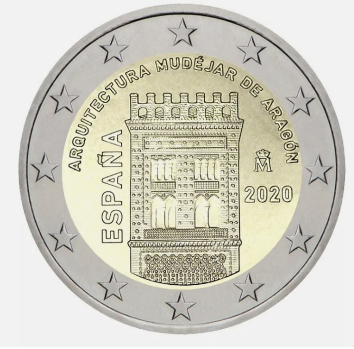Spania 2 euro 2020 Aragon, UNC [1]