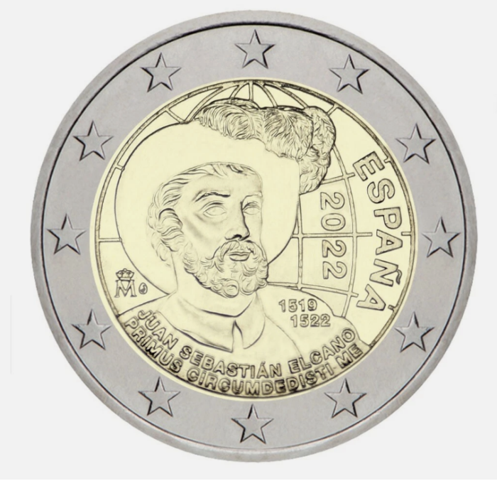 Spania 2 euro 2022 Juan Sebastian Elcano, UNC [1]