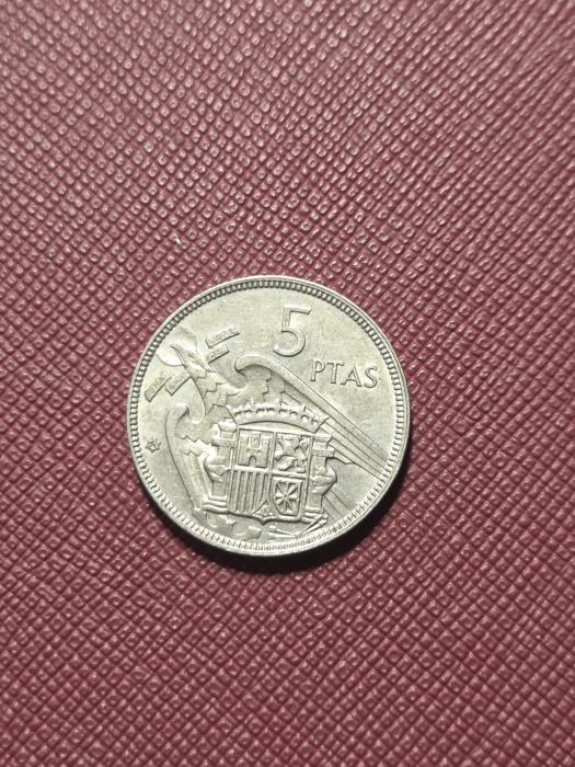 Spania 5 pesetas 1957 [2]
