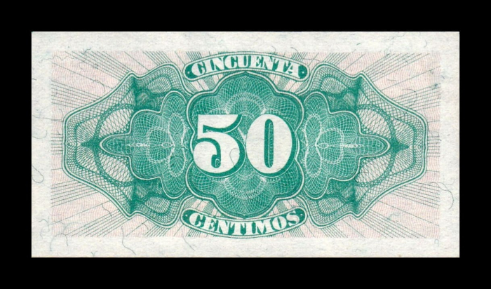 Spania - Republica, 50 Centimos 1937 Serie A, necirculata [2]