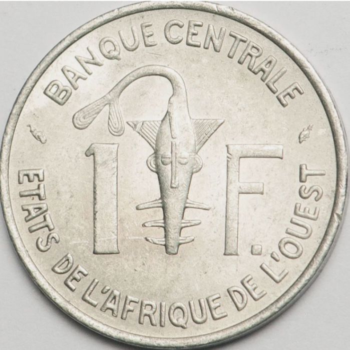 Statele Africii de Vest, 1 Franc 1975, Gazela, aUNC [2]