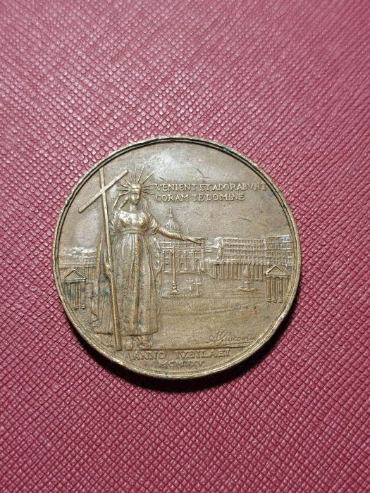 STATELE PAPALE - Medalia PIUS AL XI-LEA. ANUL JUBILEULUI. 1925 - 43 mm [2]