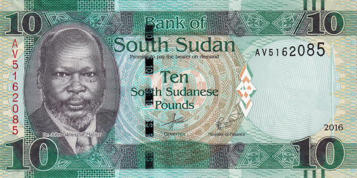 Sudanul de Sud 10 Pounds 2016 (verde), necirculata [2]
