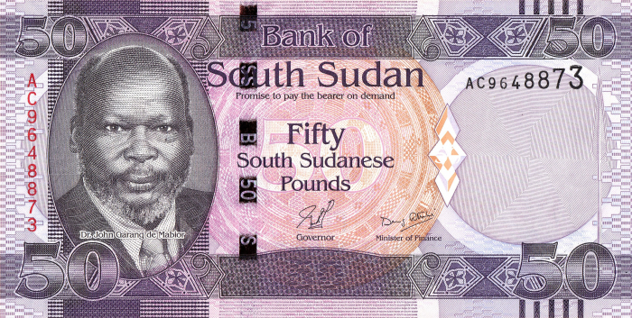 Sudanul de Sud 50 Pounds 2019, John Garang, necirculata [2]