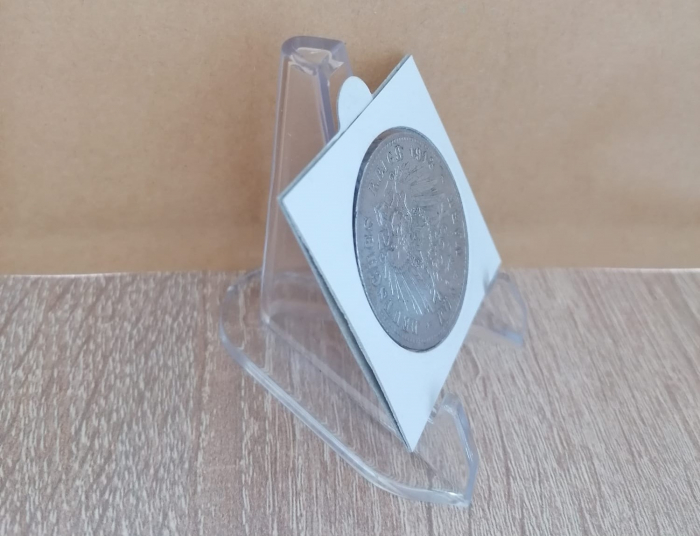 Suport prezentare monede colectie, plastic transparent [2]