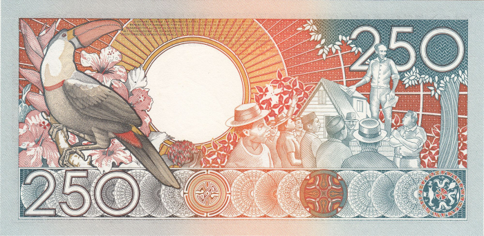 Surinam 250 Gulden 1988, necirculata [1]