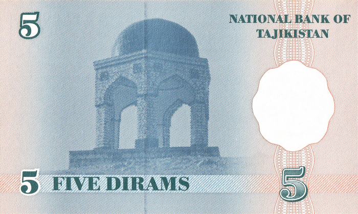 TADJIKISTAN 5 diram 1999, necirculata [2]