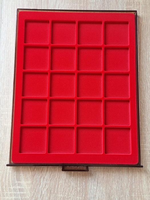 Tavita expunere si stocare monede, 20 spatii patrate x 47 MM [1]