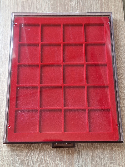 Tavita expunere si stocare monede, 20 spatii patrate x 47 MM [3]