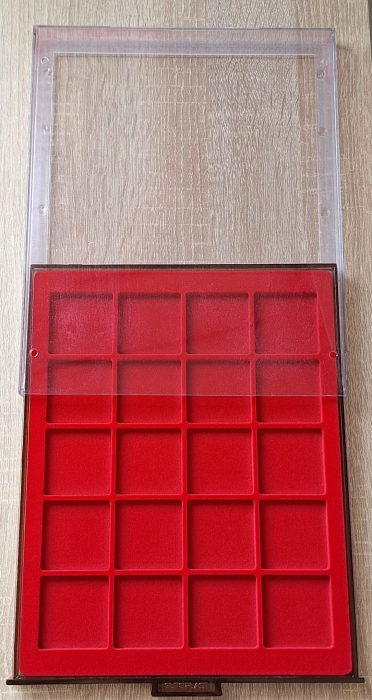 Tavita expunere si stocare monede, 20 spatii patrate x 47 MM [2]