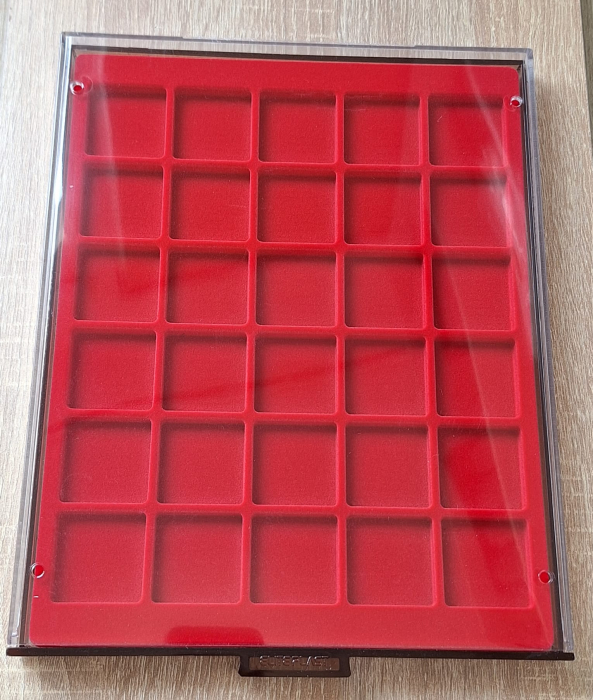 Tavita expunere si stocare monede, 30 spatii patrate x 38 MM [3]