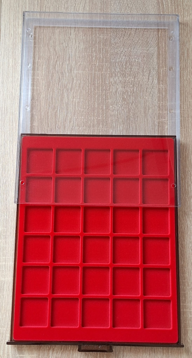 Tavita expunere si stocare monede, 30 spatii patrate x 38 MM [2]