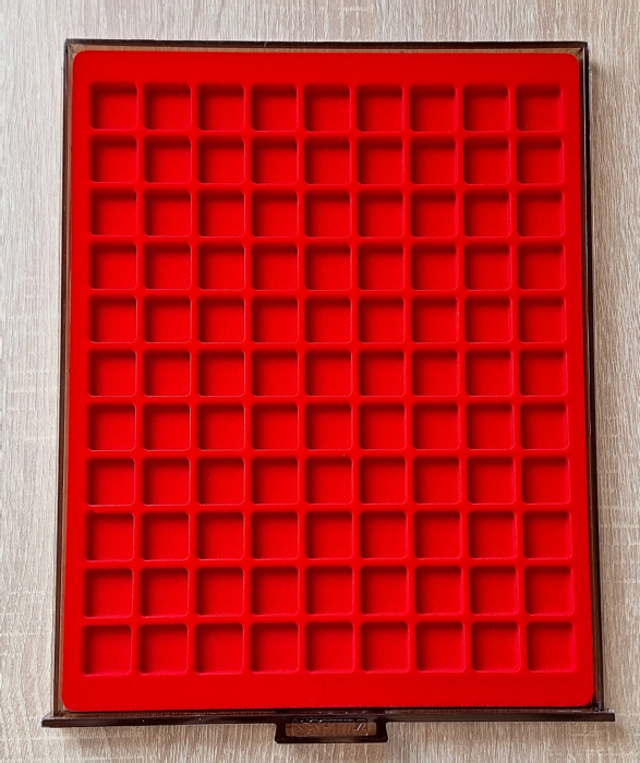 Tavita expunere si stocare monede, 99 spatii patrate x 19 MM [1]