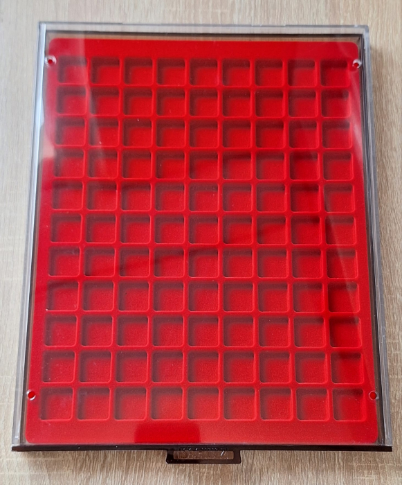 Tavita expunere si stocare monede, 99 spatii patrate x 19 MM [3]