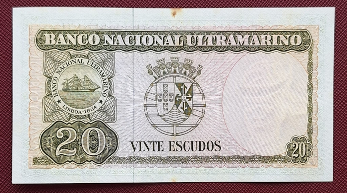 Timor, 20 escudos 1967, aproape necirculata [2]