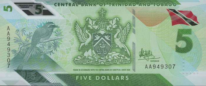 Trinidad & Tobago 5 Dolari 2020 Polimer, necirculata [1]