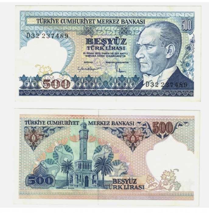 Turcia 500 Lire 1983, necirculata [1]