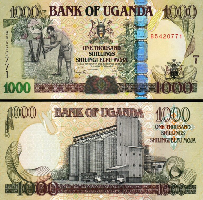 Uganda 1000 Shillingi 2009, necirculata [1]