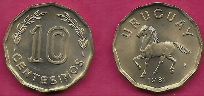 Uruguay 10 CENTESIMOS 1981 Cal, UNC [1]
