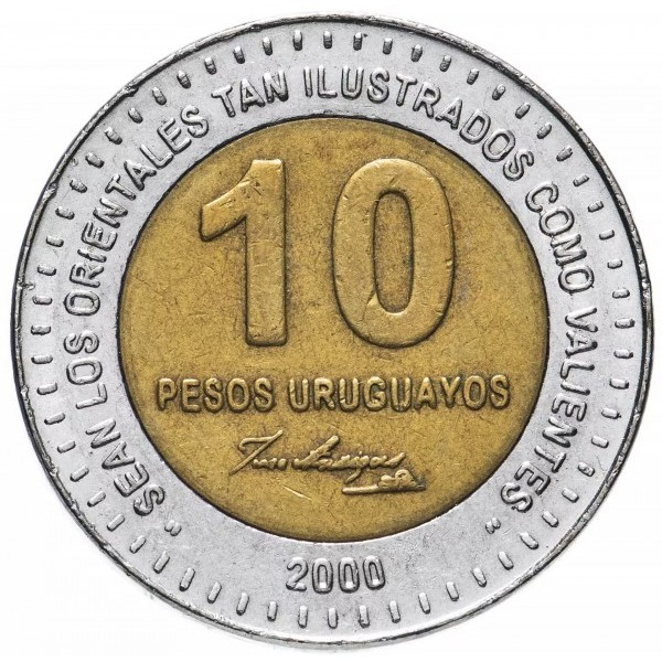 Uruguay 10 pesos, 2000 UNC [1]