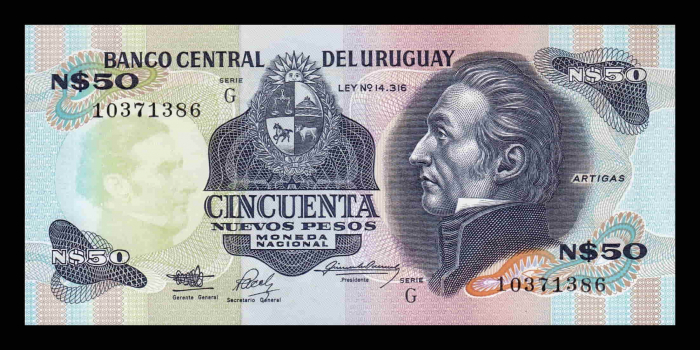 Uruguay 50 Nuevos Pesos 2020, José Gervasio Artigas, necirculata [1]